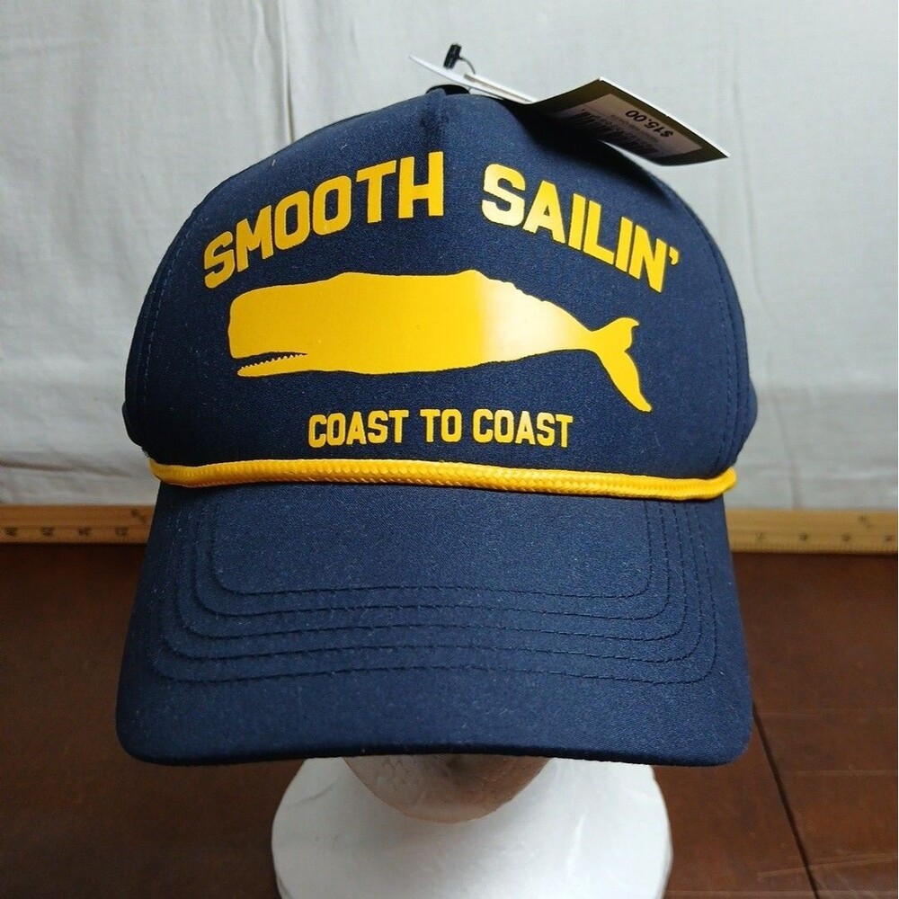 Goodfellow & Co Smooth Sailin Coast to Coast Nautical Baseball Cap Navy NWT